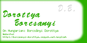 dorottya borcsanyi business card